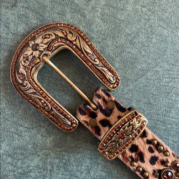 Leatherock Genuine Leather Swarovski Crystal Belt main image 13